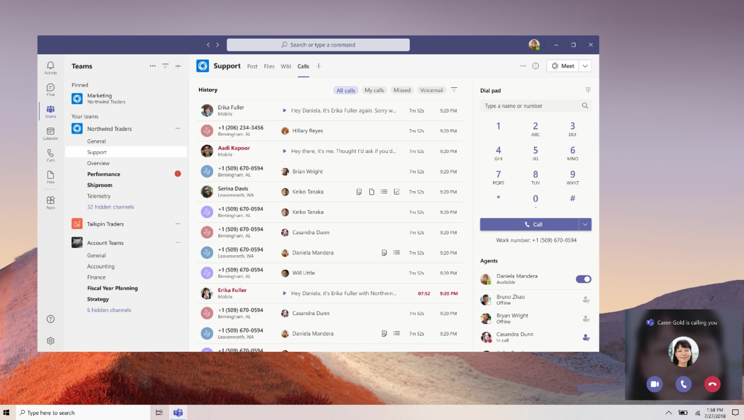 Telefonie Microsoft Teams