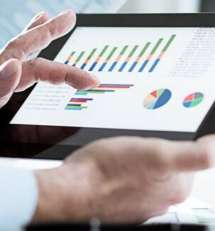 Power BI Header quadrat