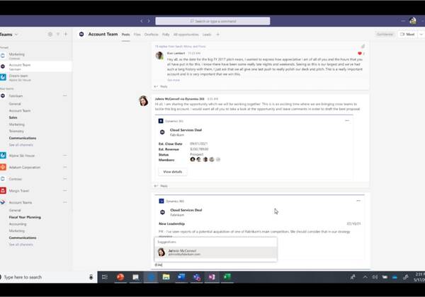 Dynamics 365 in Teams