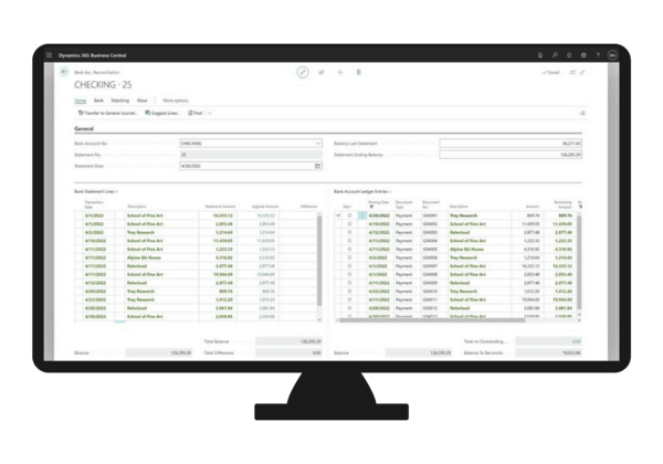 Grafik Dynamics 365 - Finanzbuchhaltung