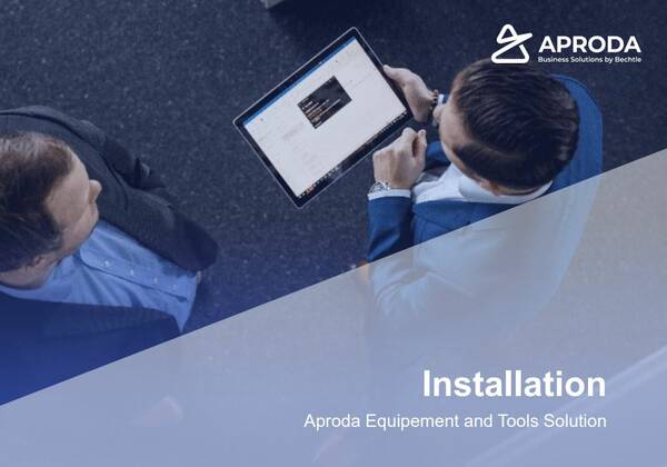 Installation Aproda Equipement and Tools Solution