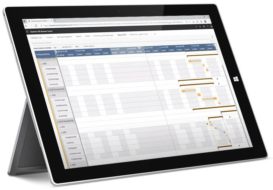 MS Dynamics 365 BC Produktion