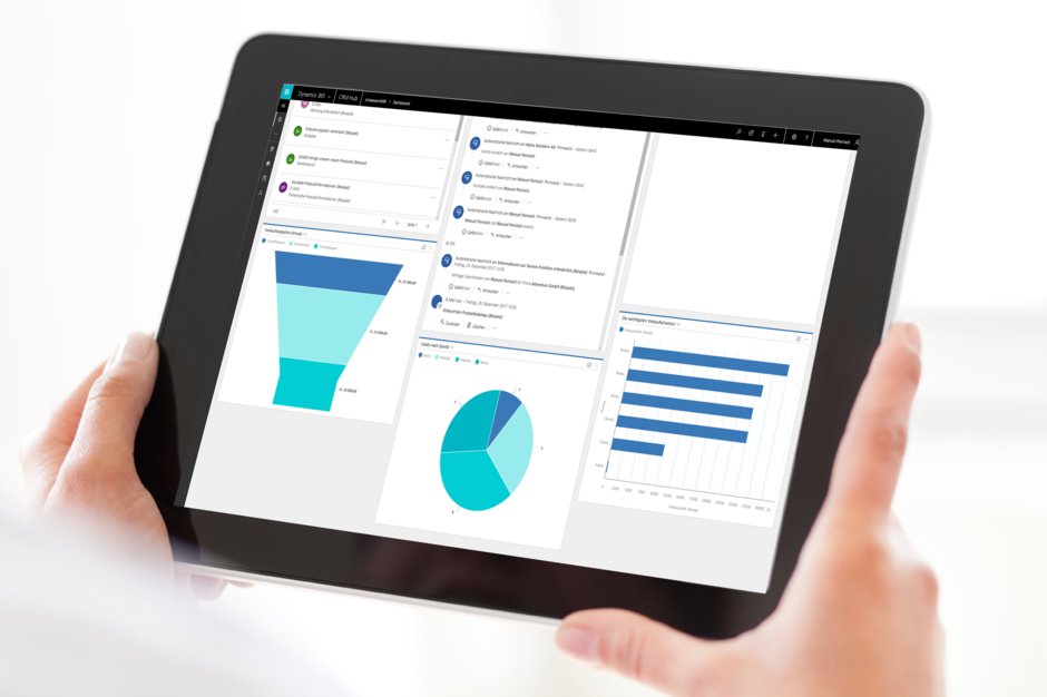 CRM Tablet Dashboard