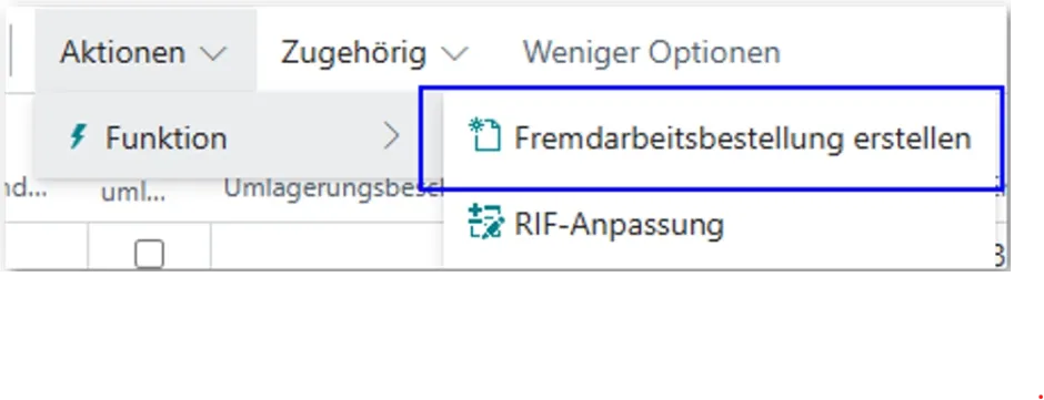 Fremdarbeitsbestellung