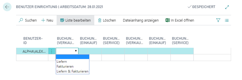 Benutzereinrichtung