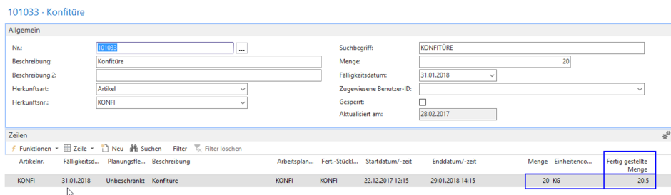 Lebensmittel Uberschuss Microsoft Dynamics NAV
