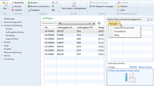 ERP-Software-Microsoft-Dynamics-NAV-Navision-Dokumentenmanagement