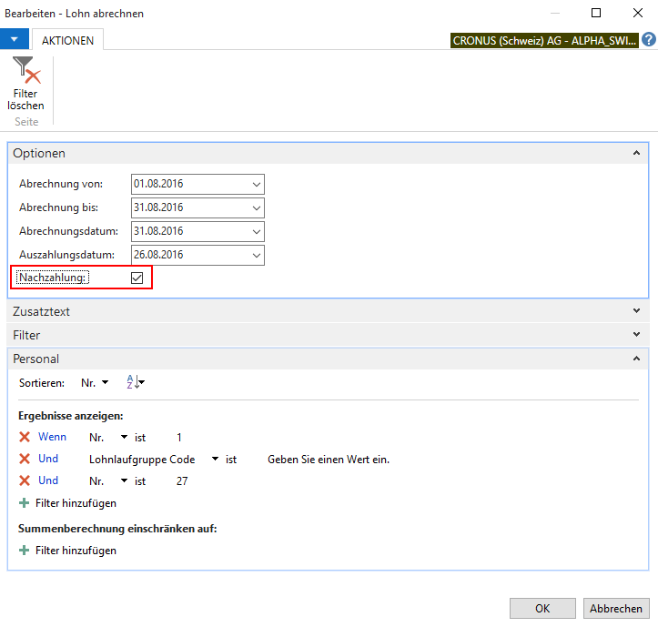 Lohnabrechnung ERP Software