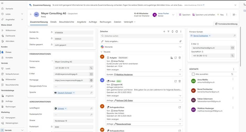 Kundenmanagement und Kommunikation B2B CRM
